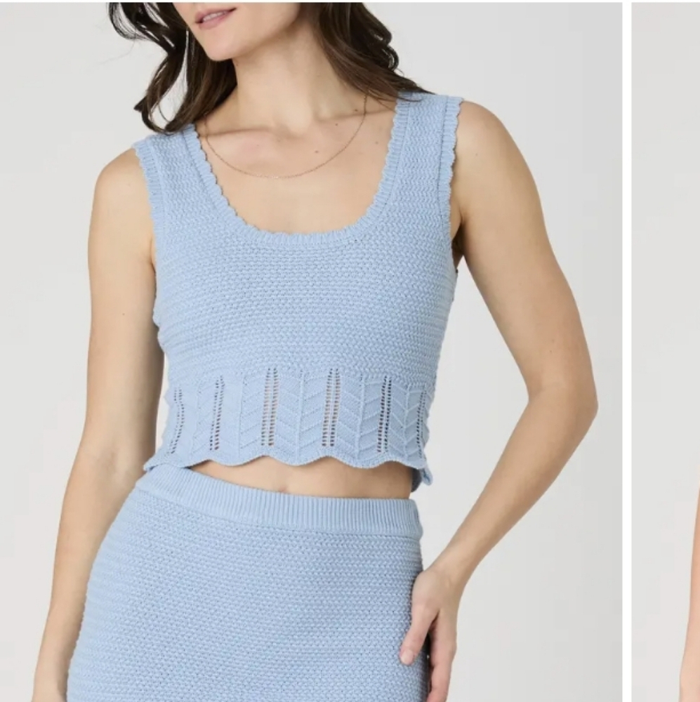 French Connection Nellis 100% Cotton Knit Tank (XL)